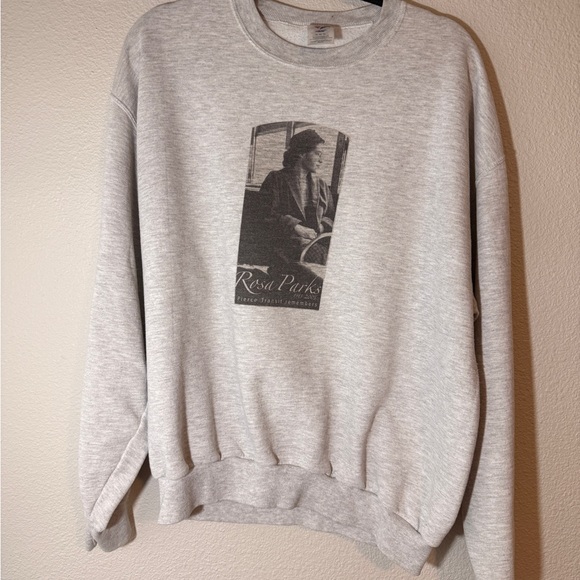 Jerzees Other - Lounge Light Gray Rosa Parks Graphic Crewneck Casual Sweatshirt